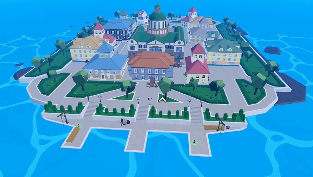 更新 30 改版後的中央城鎮（Middle Town）全景
