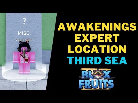影片縮圖：Where is Awakenings Expert NPC in Blox Fruits | Awakening Expert Location | Third Sea