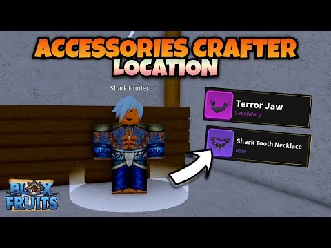 影片縮圖：New SHARK HUNTER NPC Accessories Crafter Location!! (Blox Fruits)
