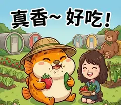 自家莊園聯名貼圖真香好吃